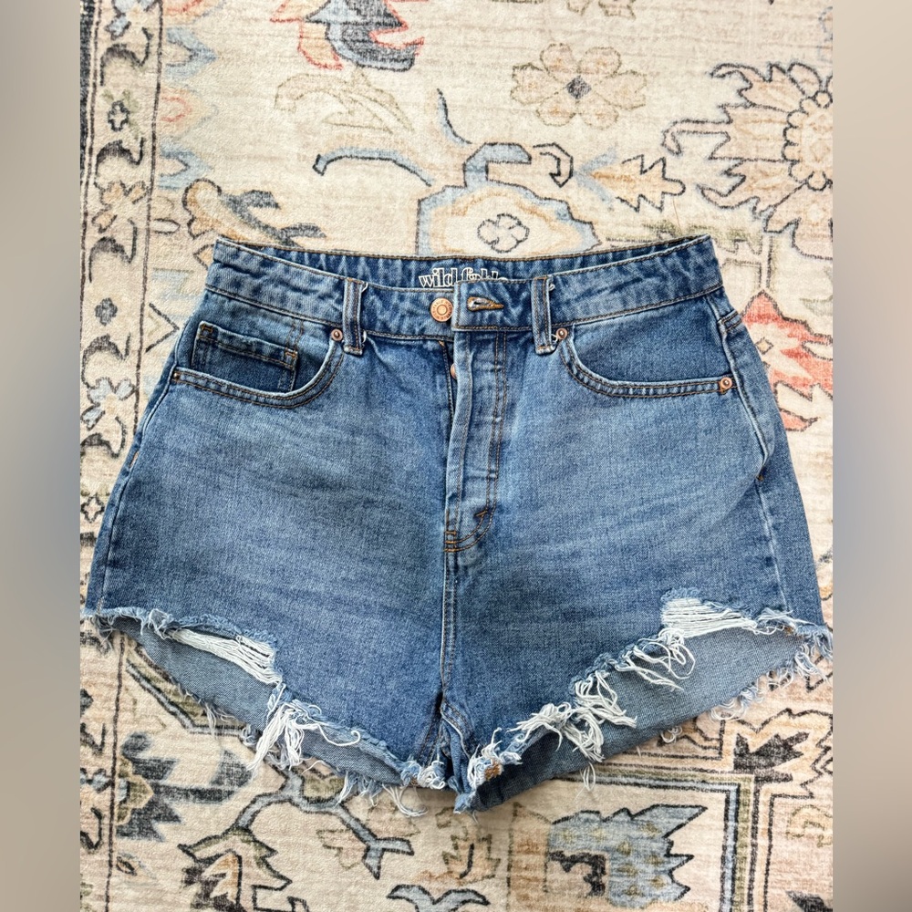 Wild Fable Distressed High rise Blue Jean Shorts